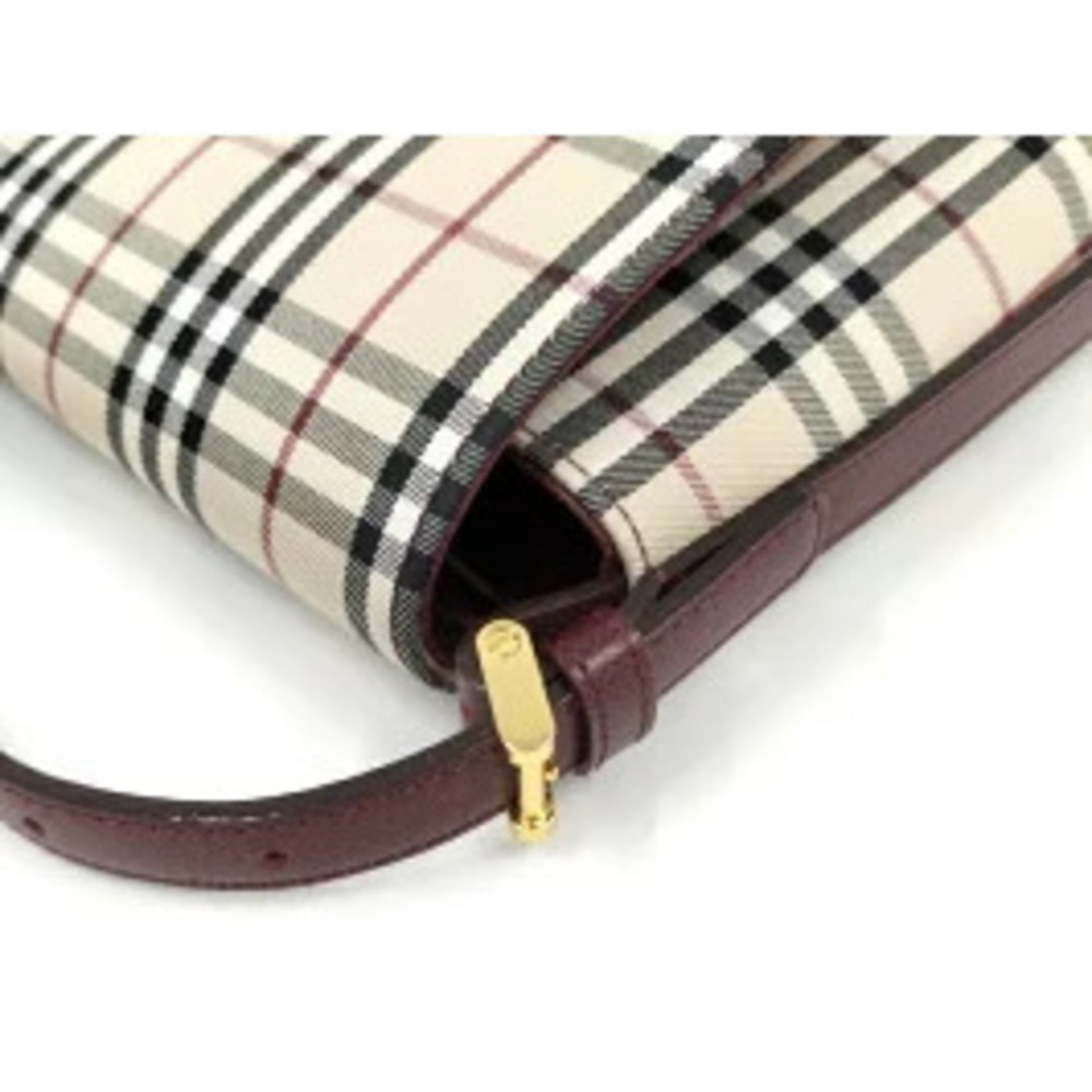 BURBERRY One Shoulder Hobo Bag Nova Check Canvas Beige - Picture 6 of 9